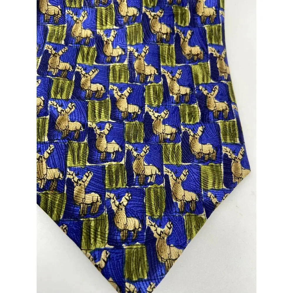 J. Garcia Collection Tie 100% Silk 1996‎ Estate VINTAGE Blue Green